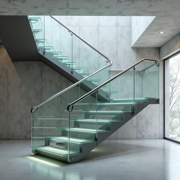 Innovative Glass and Steel Staircase Design