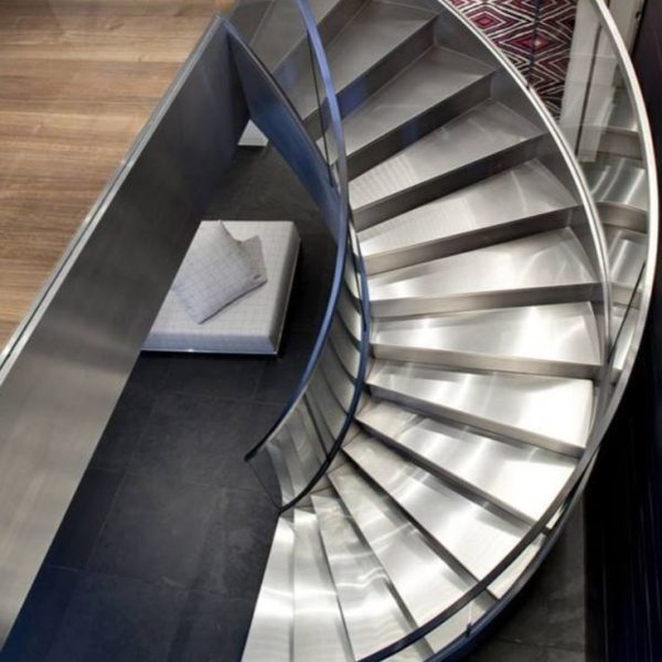 Modern steel staircase l NST Building