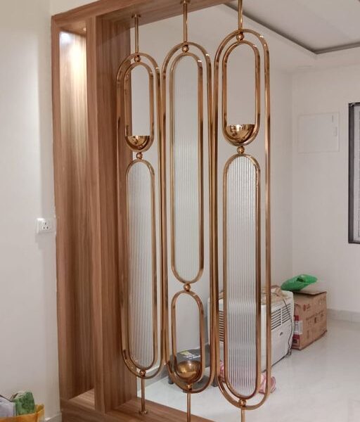 rose gold steel capsule partition room dividers India
